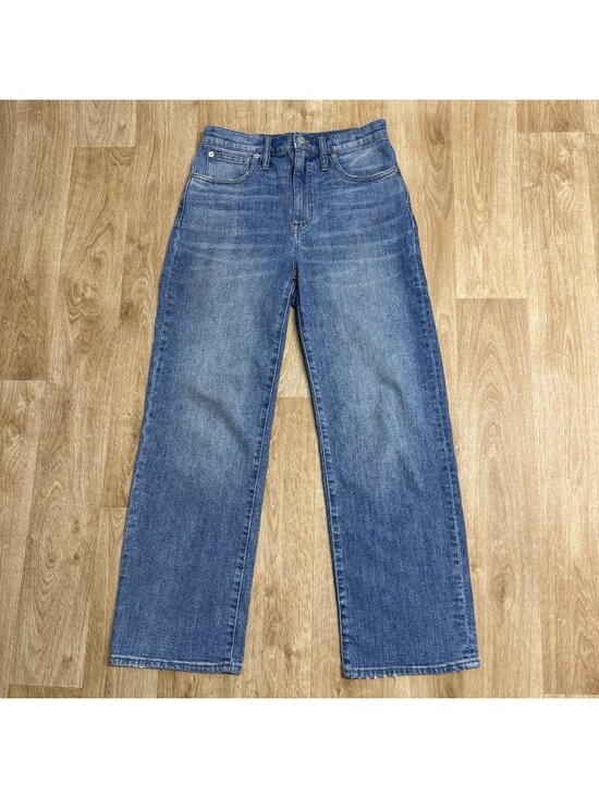 Madewell Denim - MADEWELL JEANS SLIM WIDE LEG FULL LENGTH SIZE 27 AJ367 HIGH RISE COTTON STRETCH